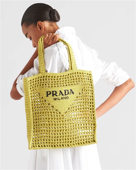 prada green raffia bag